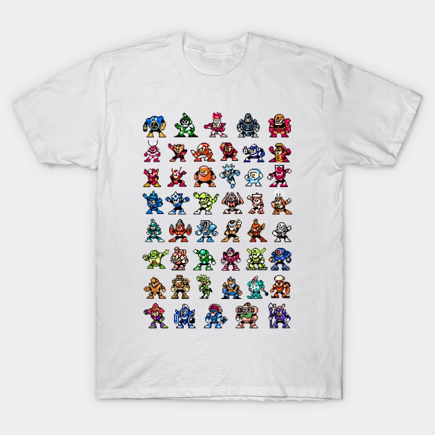 megaman 1-6 robot masters T-Shirt by allysontx